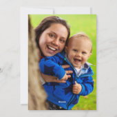 クリスマスフォト名カスタムおもしろいカラーユニークリング シーズンカード (裏面)