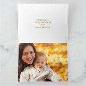 クリスマスフォト名カスタムのカラーリングおもしろいユニーク カード (内部)