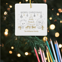 クリスマスフォト名カラーリングユニークかわいいカスタム