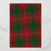 クリスマスフォト垂直 – スクリプト金ゴールドJOY Plaid 箔シーズンカード (裏面)