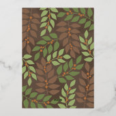 クリスマスフォト垂直 – 金ゴールドハッピーページ 箔シーズンカード (裏面)