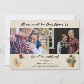 クリスマスフォト婚約カード (正面)