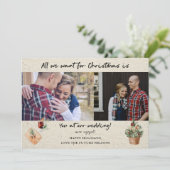 クリスマスフォト婚約カード (スタンド正面)