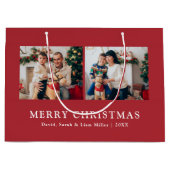 クリスマスフォト抱き枕 ラージペーパーバッグ (正面)