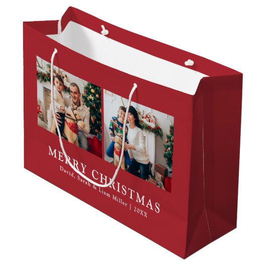 クリスマスフォト抱き枕 ラージペーパーバッグ (正面アングル)