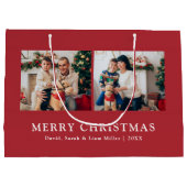 クリスマスフォト抱き枕 ラージペーパーバッグ (裏面)