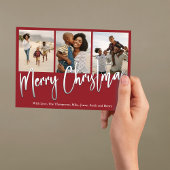 クリスマスフォト数々のウィンターグリーナリーホリー シーズンカード