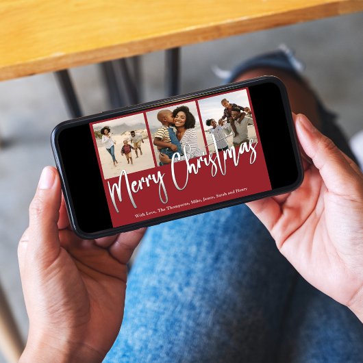 クリスマスフォト数々のウィンターグリーナリーホリー シーズンカード