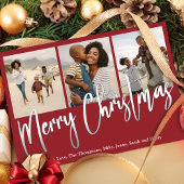 クリスマスフォト数々のウィンターグリーナリーホリー シーズンカード