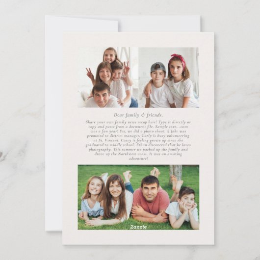 クリスマスフォト数々のレッド シーズンカード (裏面)