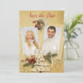 クリスマスフォト日付の保存 セーブザデート (スタンド正面)