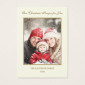 クリスマスフォト祈りの言葉カードイエスメリージョセフ (正面)