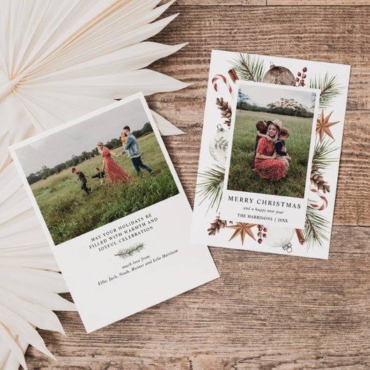クリスマスフォト素朴フレーム シーズンカード