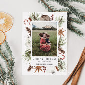 クリスマスフォト素朴フレーム シーズンカード