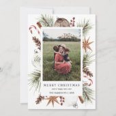 クリスマスフォト素朴フレーム シーズンカード (正面)