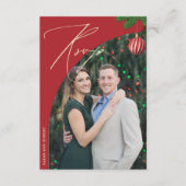 クリスマスフォト結婚のウェブサイト | RSVP QRコード エンクロージャーカード (正面)