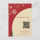 クリスマスフォト結婚のウェブサイト | RSVP QRコード エンクロージャーカード (裏面)