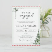 クリスマスフォト結婚ーの婚約パーティ 招待状 (スタンド正面)