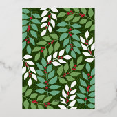 クリスマスフォト縦 – 金ゴールドメリー入 箔シーズンカード (裏面)