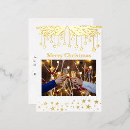 クリスマスフォト葉書、ホイル葉書 箔シーズンポストカード