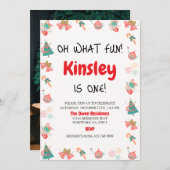 クリスマスフォト誕生日カード シーズンカード (正面/裏面)