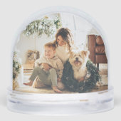 クリスマスフォト金ゴールドうれしそうな文字スノーグローブ (裏面)