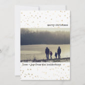 クリスマスフォト金ゴールド星 シーズンカード (正面)