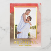 クリスマスフォト金ゴールド 箔シーズンカード (正面)