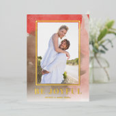 クリスマスフォト金ゴールド 箔シーズンカード (立ち正面)