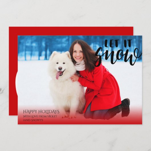 クリスマスフォト雪筆の台本 シーズンカード (正面/裏面)