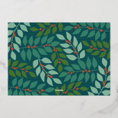 クリスマスフォト – スクリプトで最も幸せな休日 箔シーズンカード (裏面)