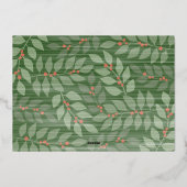 クリスマスフォト – スクリプトで最も幸せな休日 箔シーズンカード (裏面)