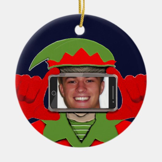 クリスマスフォト セラミックオーナメント (正面)