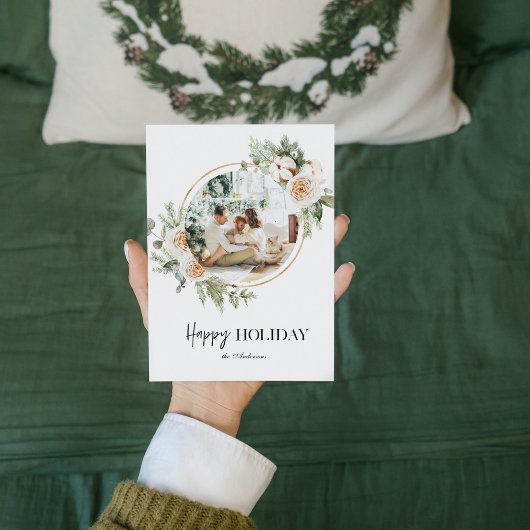 クリスマスフォト&フローラリース |ハッピーホリデー