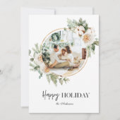 クリスマスフォト&フローラリース |ハッピーホリデー (正面)