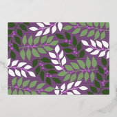 クリスマスフォト – 金ゴールド付き水平メリー 箔シーズンカード (裏面)