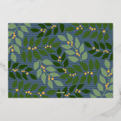 クリスマスフォト – 金ゴールド付き水平メリー 箔シーズンカード (裏面)