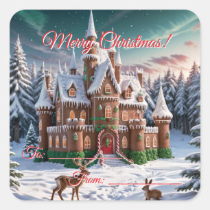 クリスマスフォレストからジンジャーブレッド城 スクエアシール