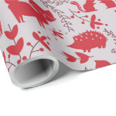 クリスマスフォレストの動物 ラッピングペーパー (ロールコーナー)