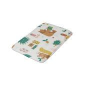 クリスマスフォレストの動物：ヴィンテージ バスマット (アングル)