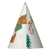 クリスマスフォレストの動物:ヴィンテージ パーティーハット (裏面)