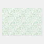 クリスマスフォレストの緑の飽和テクスチャ ラッピングペーパーシート (正面2)