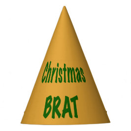 クリスマスフォレストグリーンブラットオン金ゴールド パーティーハット