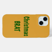 クリスマスフォレストグリーンブラットオン金ゴールド Case-Mate iPhoneケース (裏面 (横))