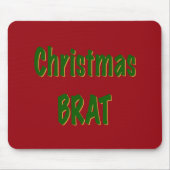 クリスマスフォレストグリーン金ゴールドブランド マウスパッド (正面)