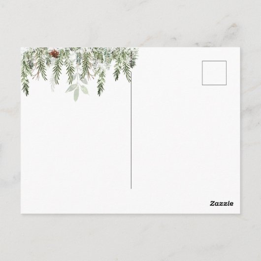 クリスマスフォレストディアバード ポストカード (裏面)