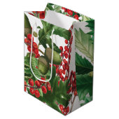 クリスマスフォレストフェスティバルベリーズアコーンエバーグリーン ミディアムペーパーバッグ (正面アングル)