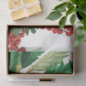 クリスマスフォレストフェスティバルベリーズアコーンエバーグリーン 薄葉紙 (ギフト)