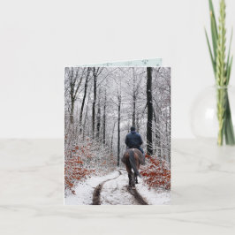 クリスマスフォレストホース乗り物 カード