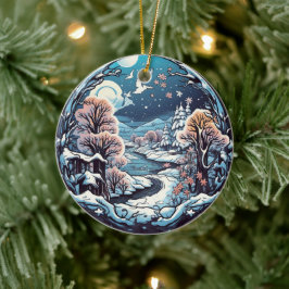 クリスマスフォレストワンダーつるランドオーナメント セラミックオーナメント